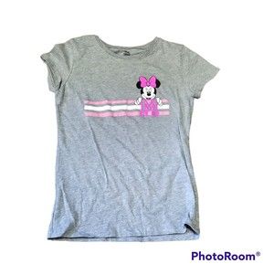 💚4/$20 Walt Disney World Minnie Mouse Shirt Size Large Gray Top